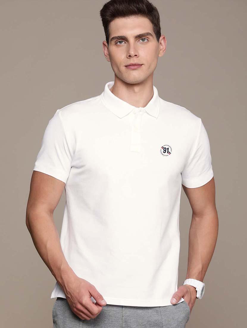 men solid polo neck t-shirt - 18642485 - Zoom Image - 0