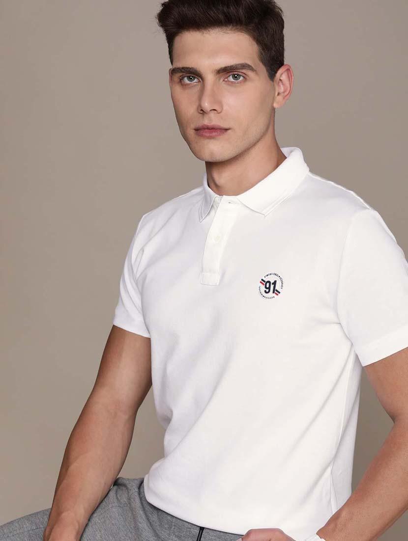 men solid polo neck t-shirt - 18642485 - Standard Image - 3