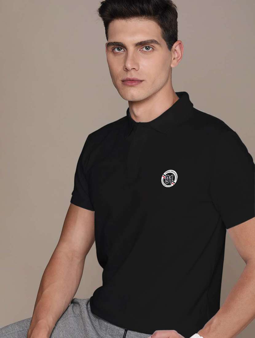 men solids polo neckt-shirt - 18642496 -  Standard Image - 3