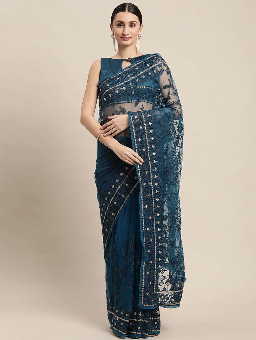 women's embroidered saree