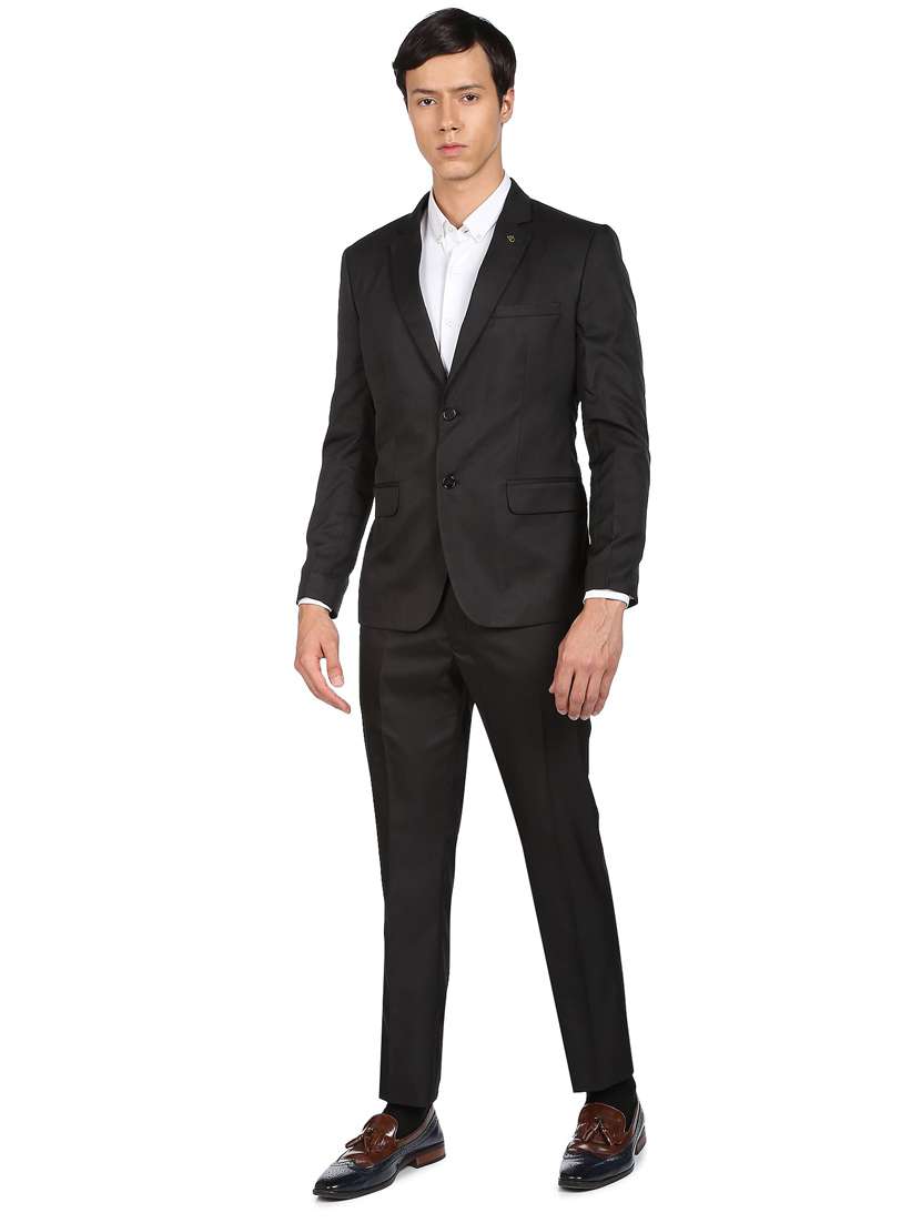 solid single breasted suit
