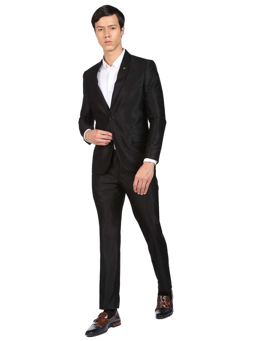 solid single breasted suit