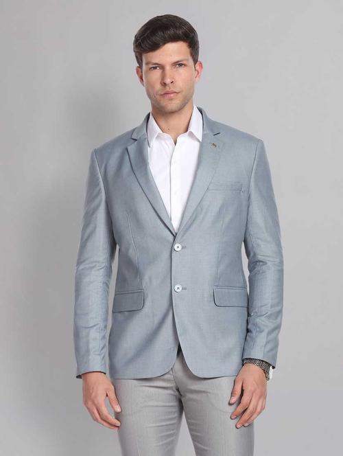 solid single breasted formal blazer - 18645425 - Standard Image - 0