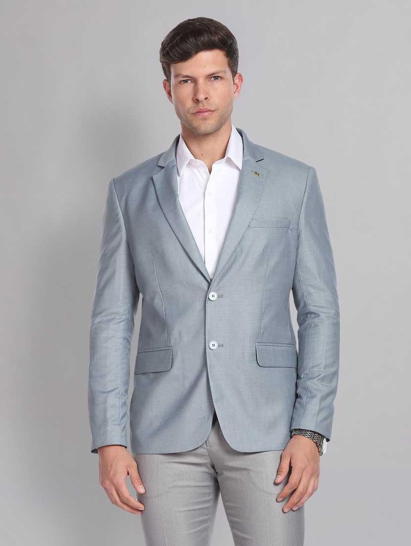 solid single breasted formal blazer - 18645425 - Zoom Image - 0