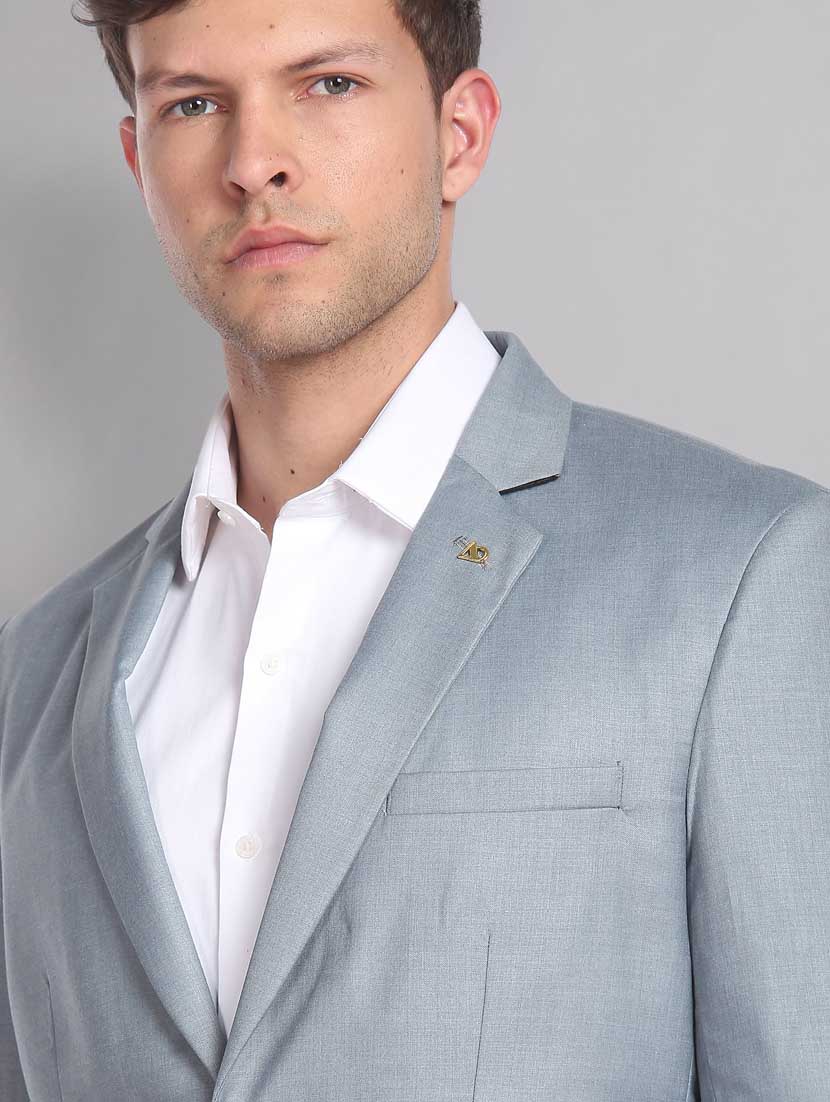 solid single breasted formal blazer - 18645425 - Standard Image - 5