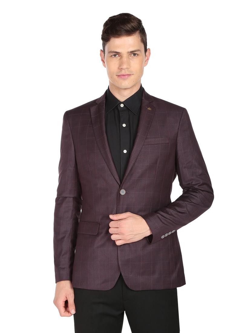 checkered single breasted formal blazer - 18645807 -  Zoom Image - 0