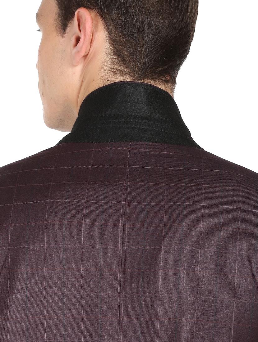 checkered single breasted formal blazer - 18645807 - Standard Image - 5
