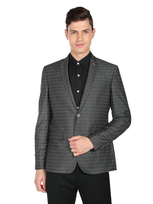 checkered single breasted formal blazer - 18645809 -  Standard Image - 0