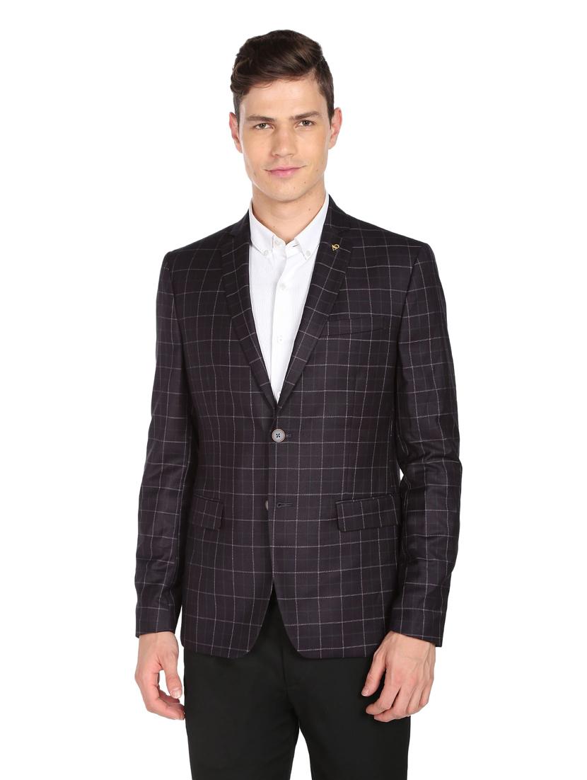 checkered single breasted formal blazer - 18645815 - Zoom Image - 0