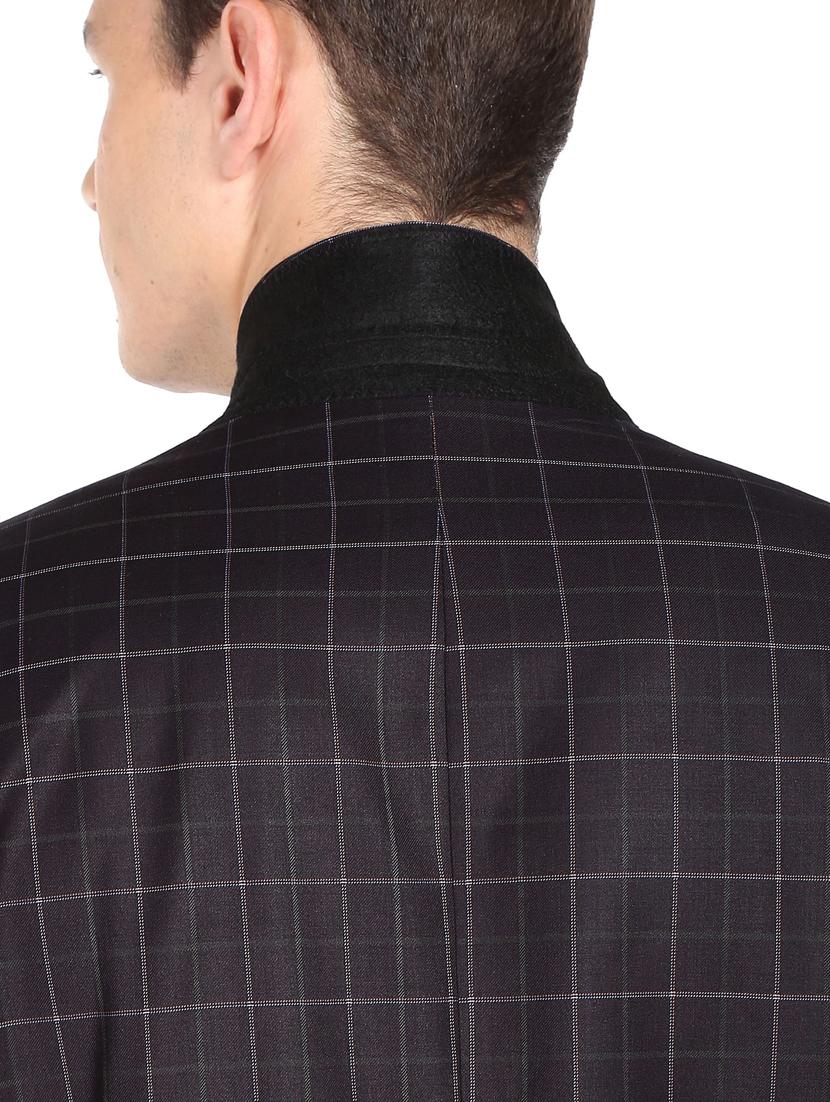 checkered single breasted formal blazer - 18645815 - Standard Image - 5