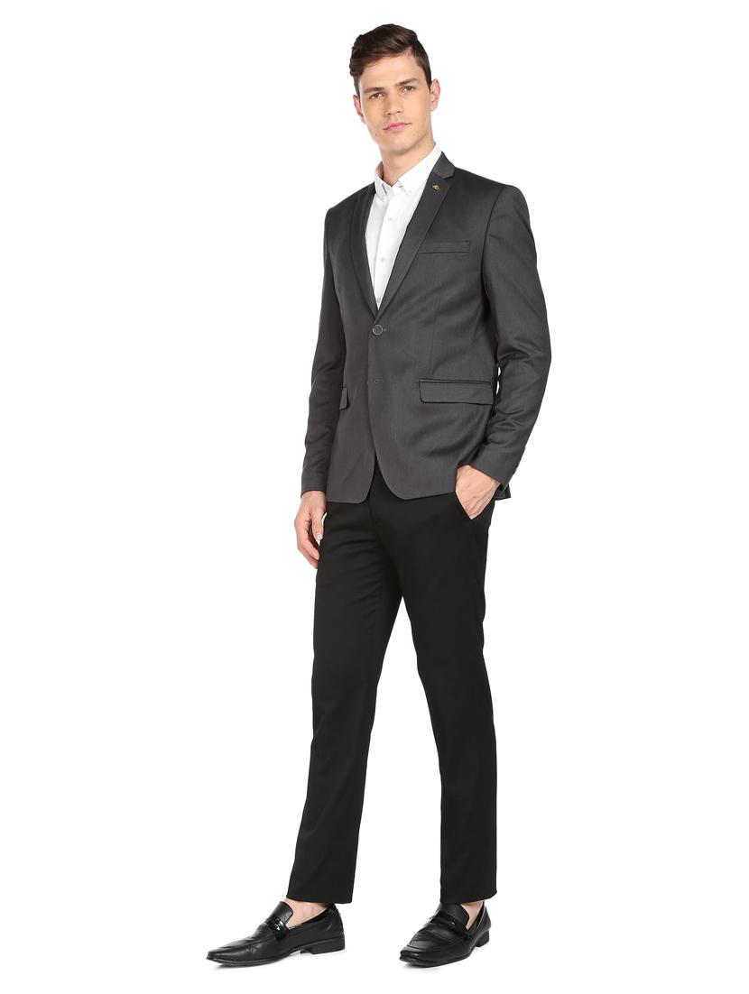 solid single breasted formal blazer - 18645816 - Standard Image - 3