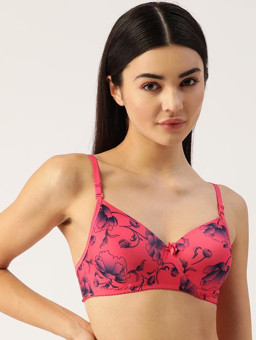 pink printed t-shirt bra - 18646603 - Standard Image - 0