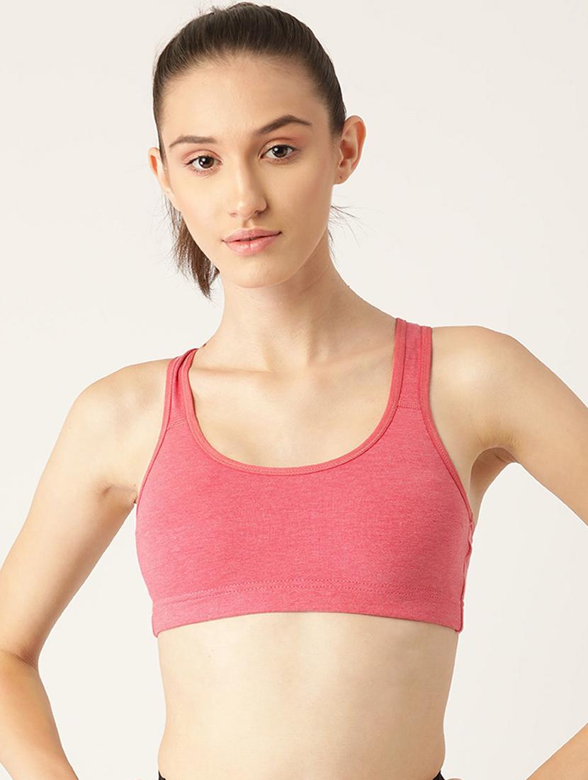 pink solid sports bra - 18646604 - Zoom Image - 0