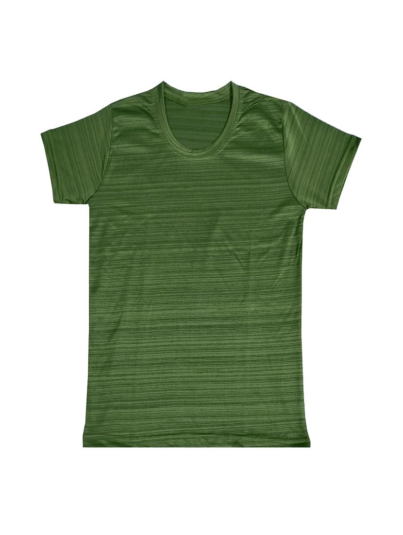 boys green round neck striped t-shirt  - 18646670 -  Zoom Image - 0