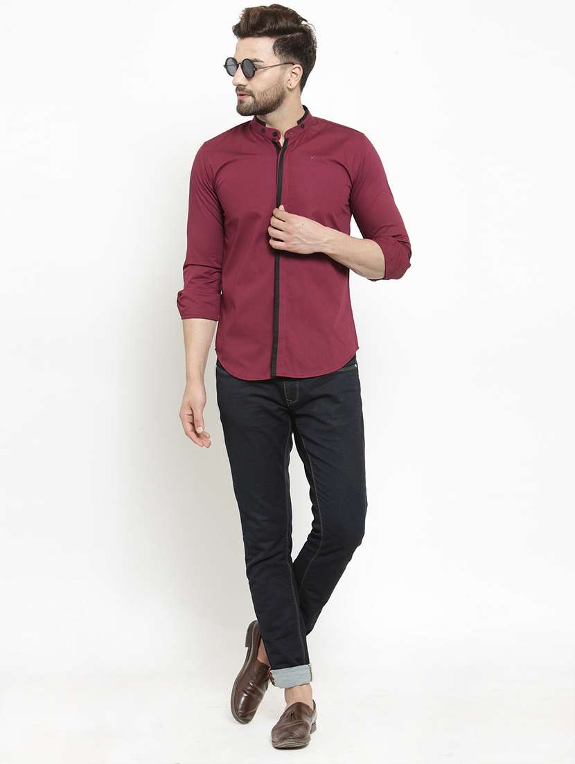 mens solid casual shirt - 18647939 -  Standard Image - 3