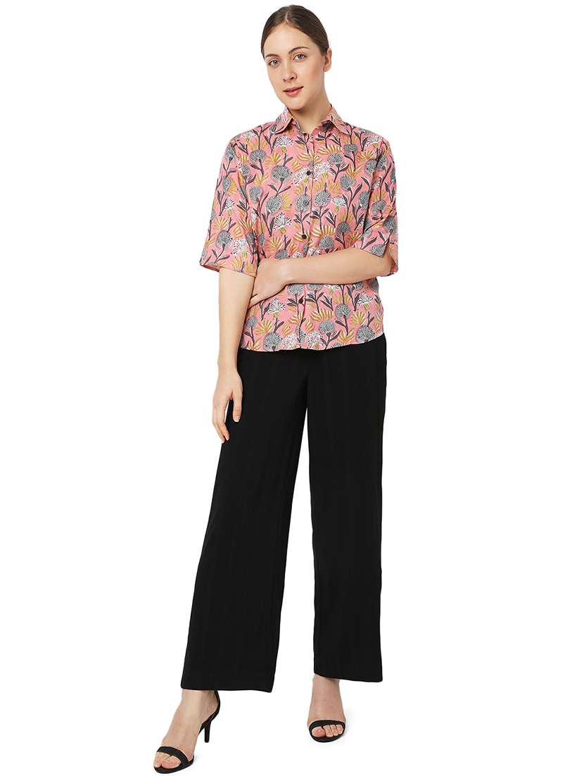 pink cotton regular shirt - 18650179 -  Standard Image - 3