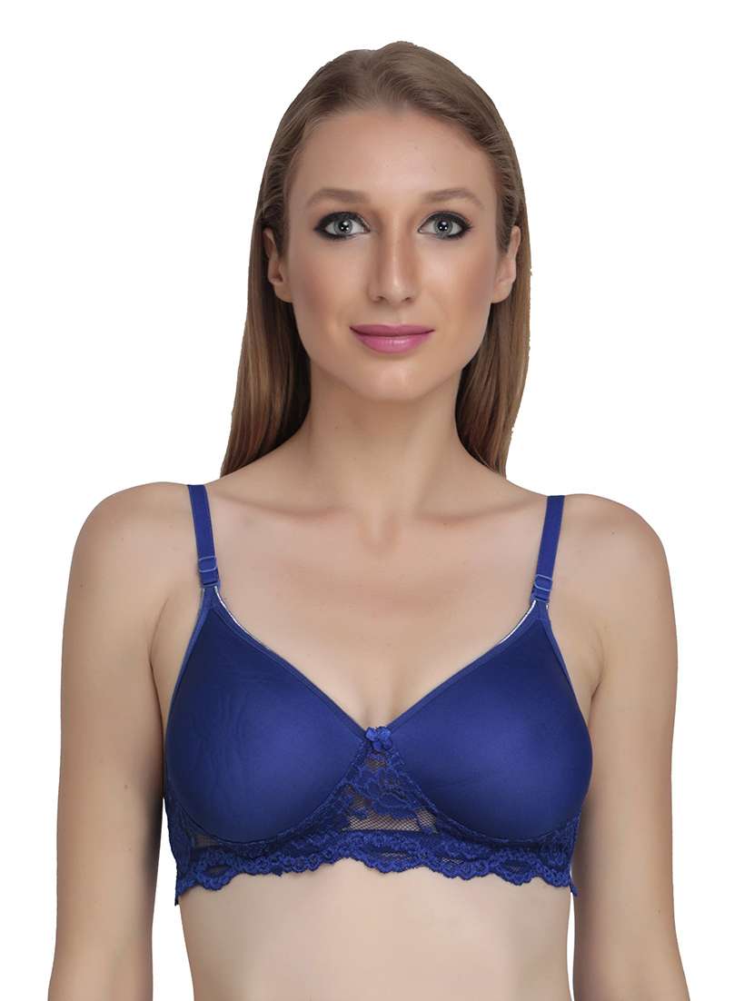 lace detailed lightly padded regular bra - 18650531 -  Zoom Image - 0
