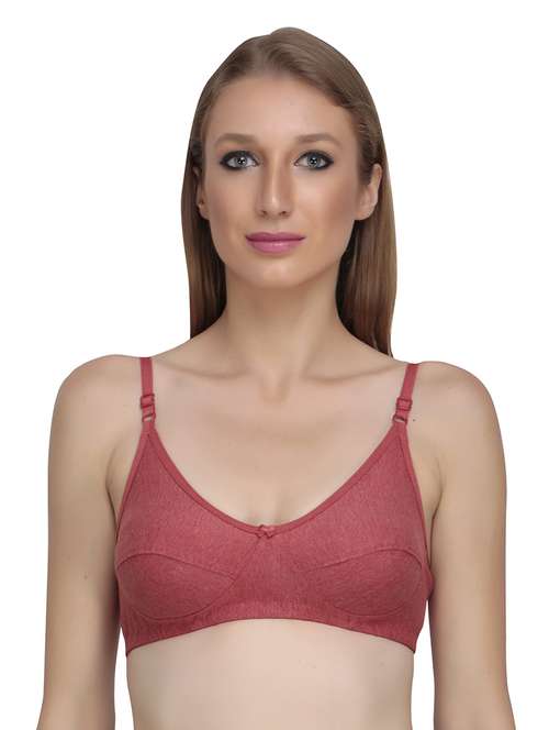 red solid regular bra - 18650555 -  Standard Image - 0