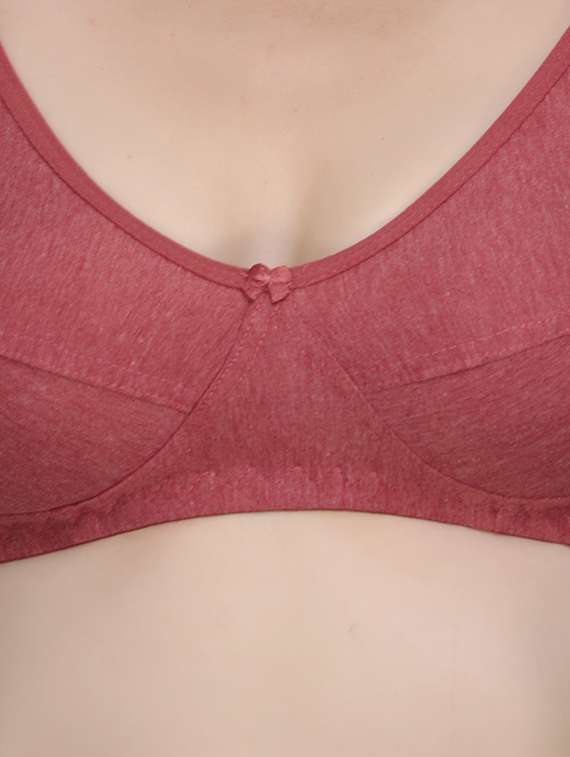 red solid regular bra - 18650555 -  Standard Image - 3