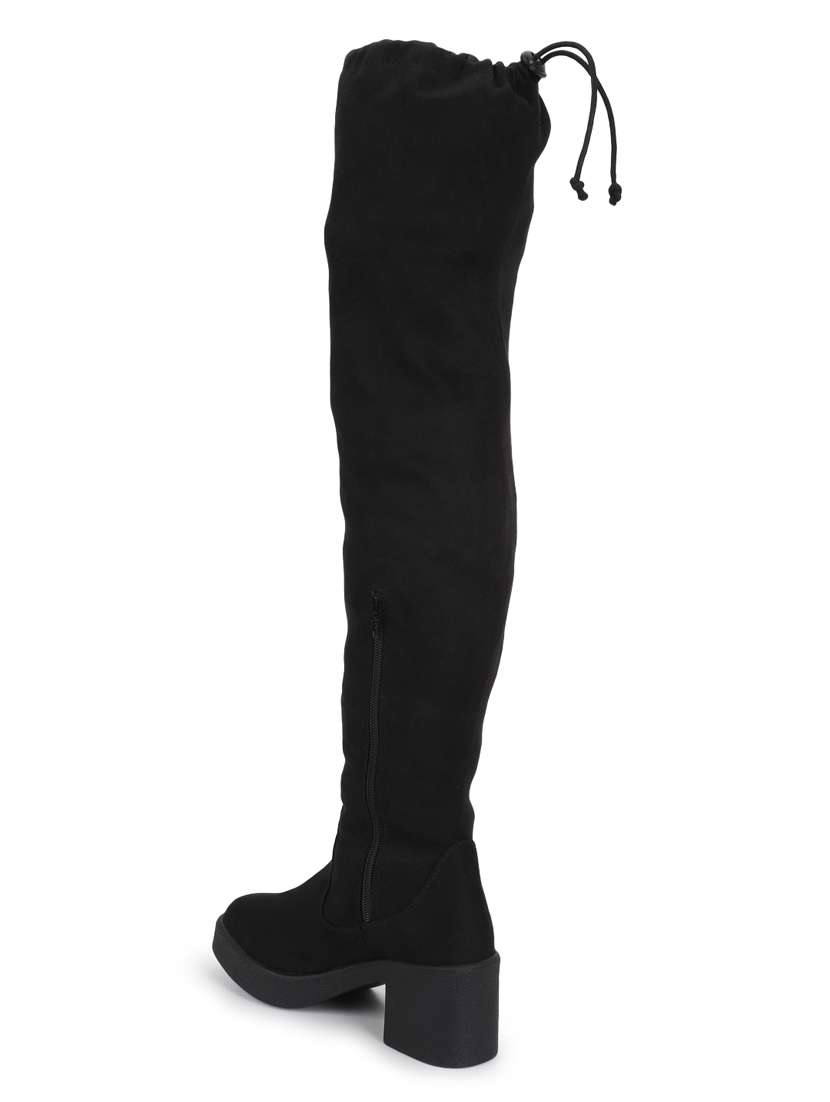 women black knee length boots - 18650706 -  Standard Image - 3