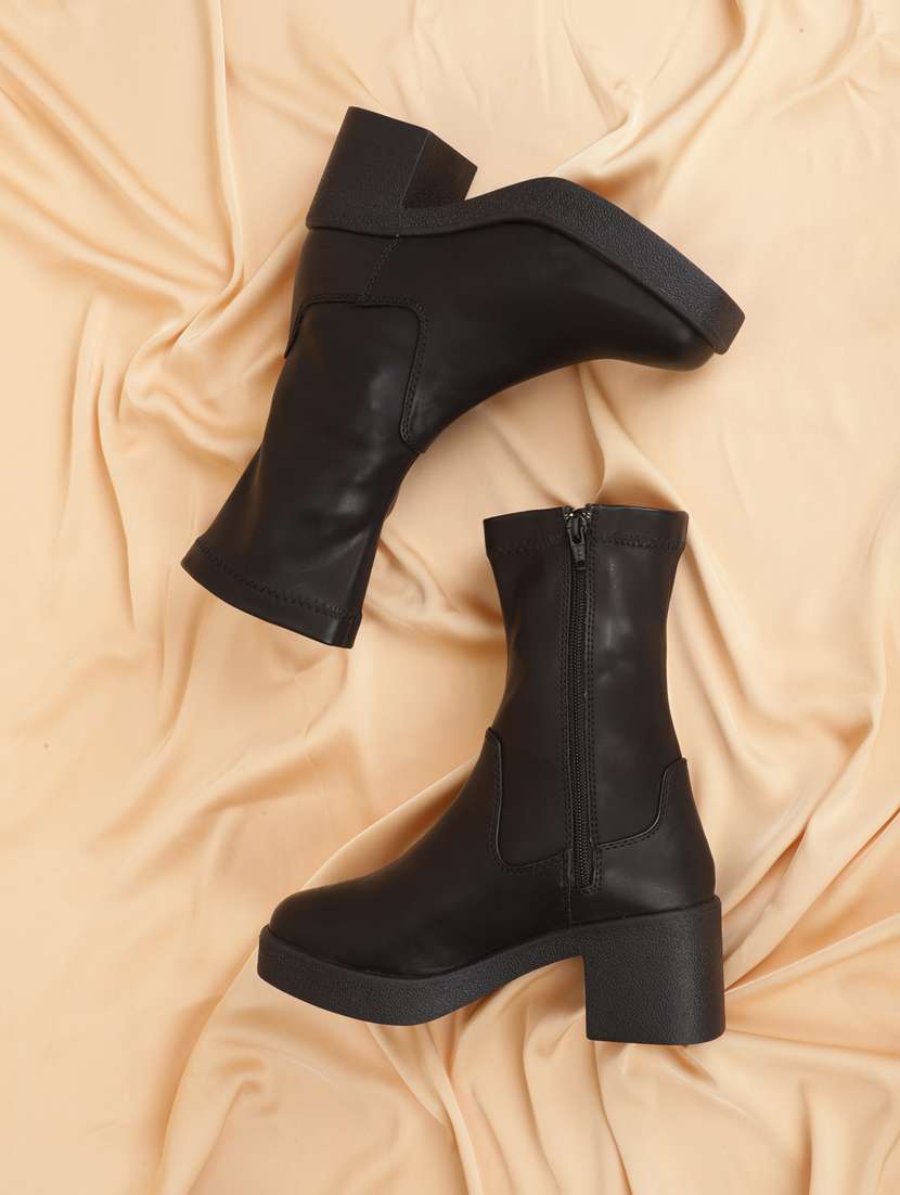women solid ankle boots - 18650707 -  Zoom Image - 0