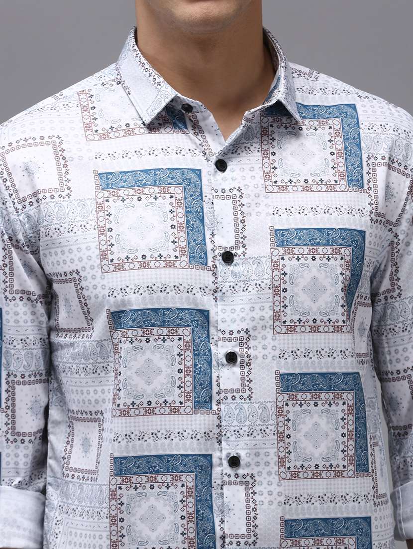 mens paisley casual shirt - 18650847 - Standard Image - 5