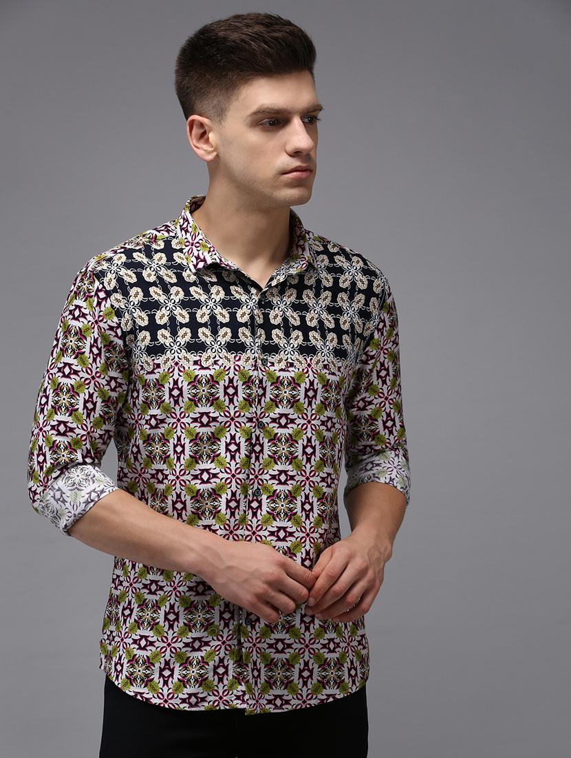 mens printed casual shirt - 18650849 - Zoom Image - 0