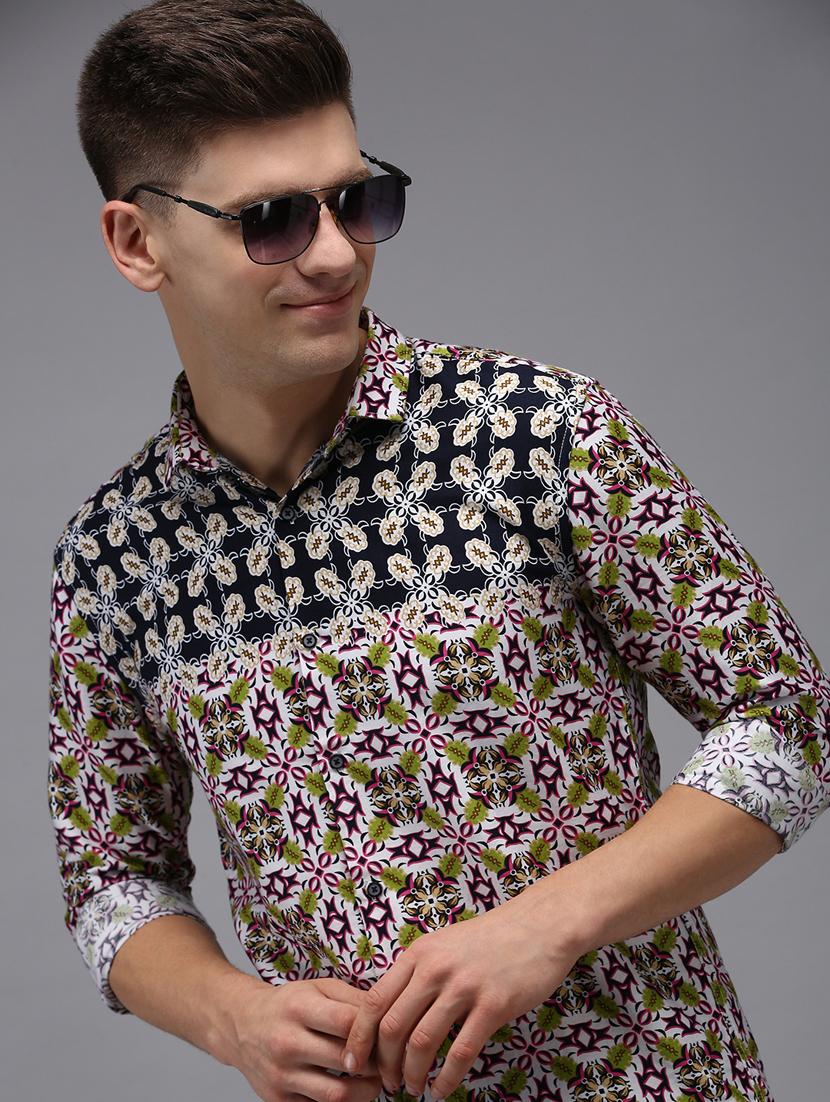 mens printed casual shirt - 18650849 - Standard Image - 3
