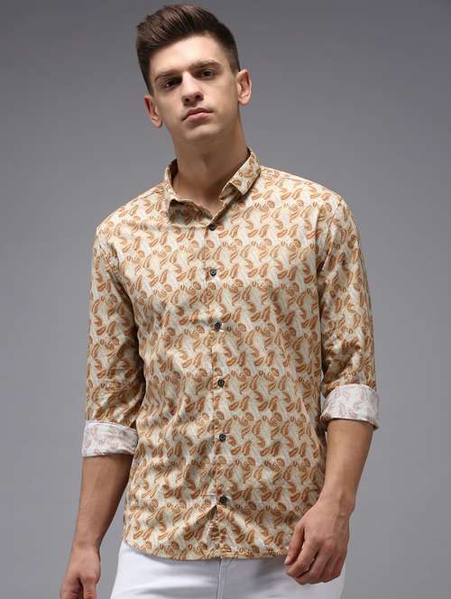mens printed casual shirt - 18650853 - Standard Image - 0