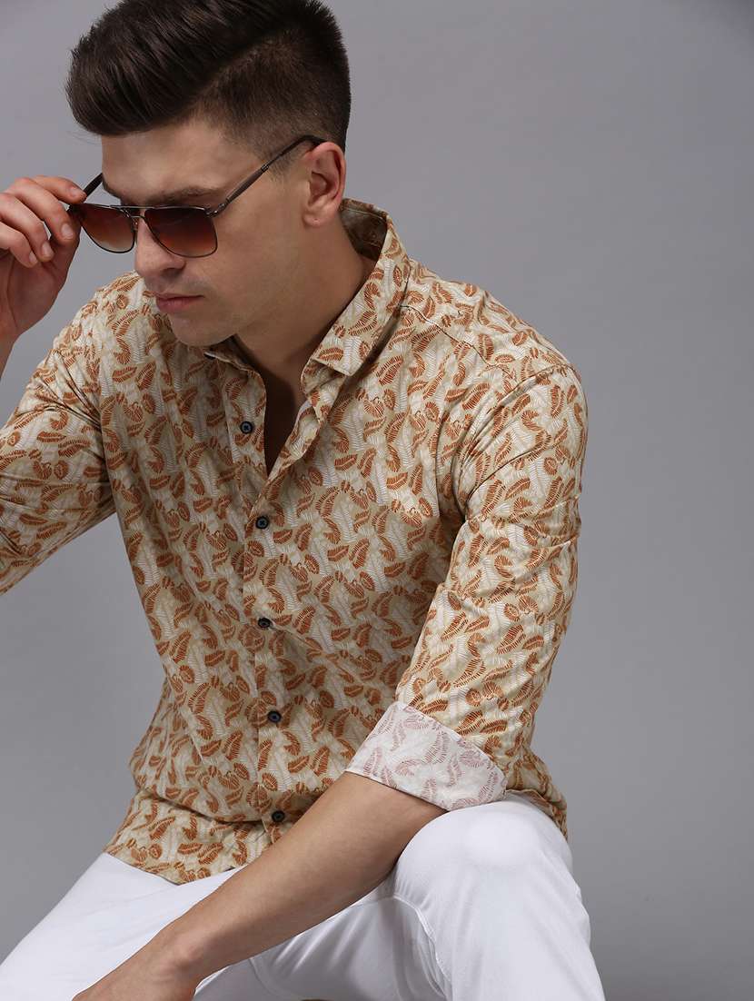 mens printed casual shirt - 18650853 - Standard Image - 3