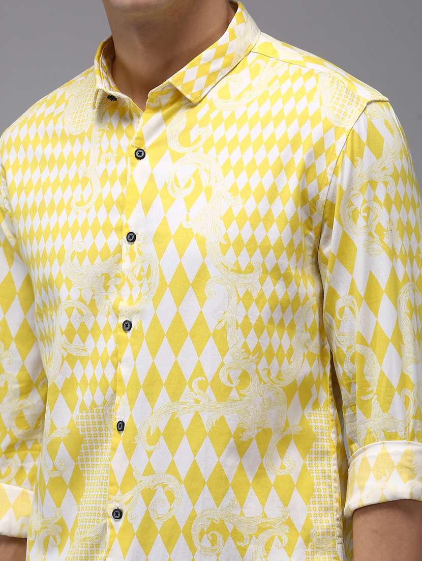 mens geometric casual shirt - 18650858 - Standard Image - 5