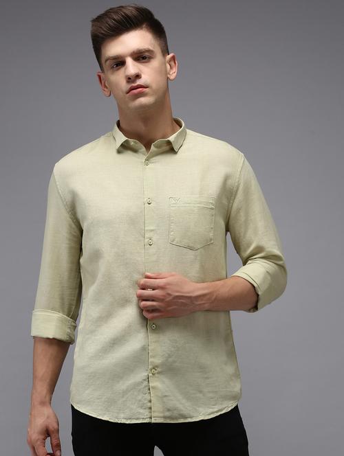 mens solid casual shirt - 18650885 -  Standard Image - 0