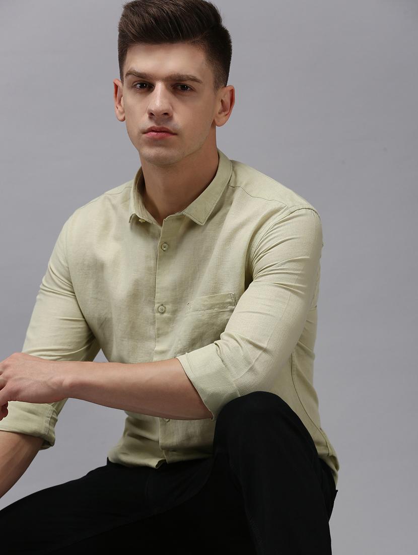 mens solid casual shirt - 18650885 - Standard Image - 3