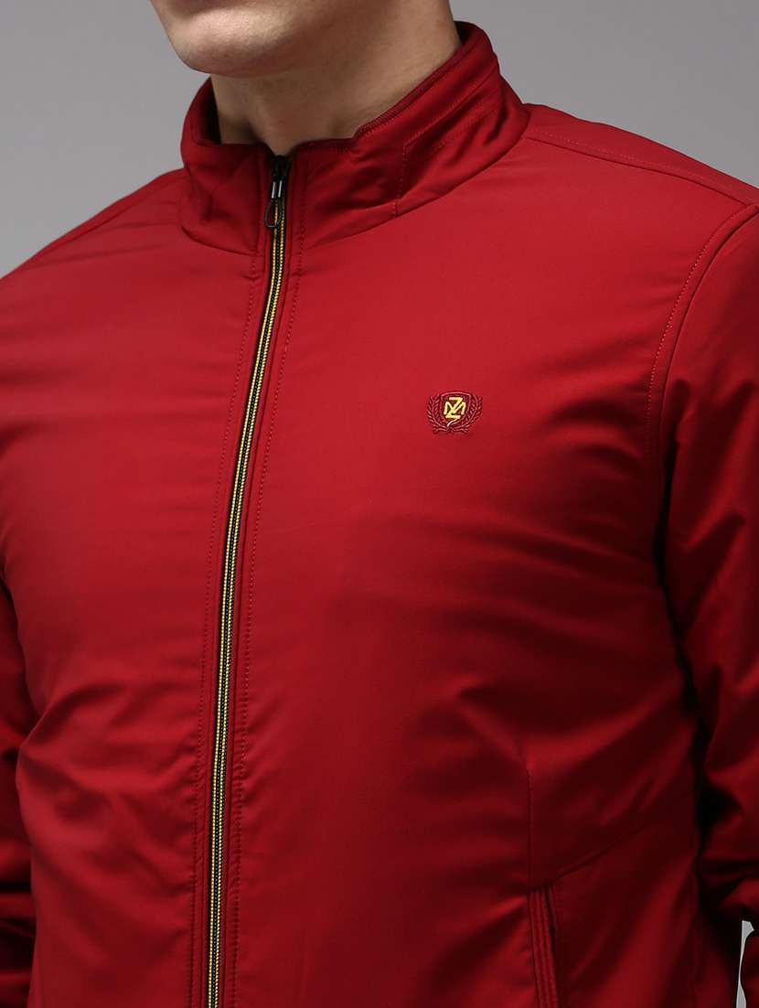 zip up solid bomber jacket - 18650968 -  Standard Image - 5