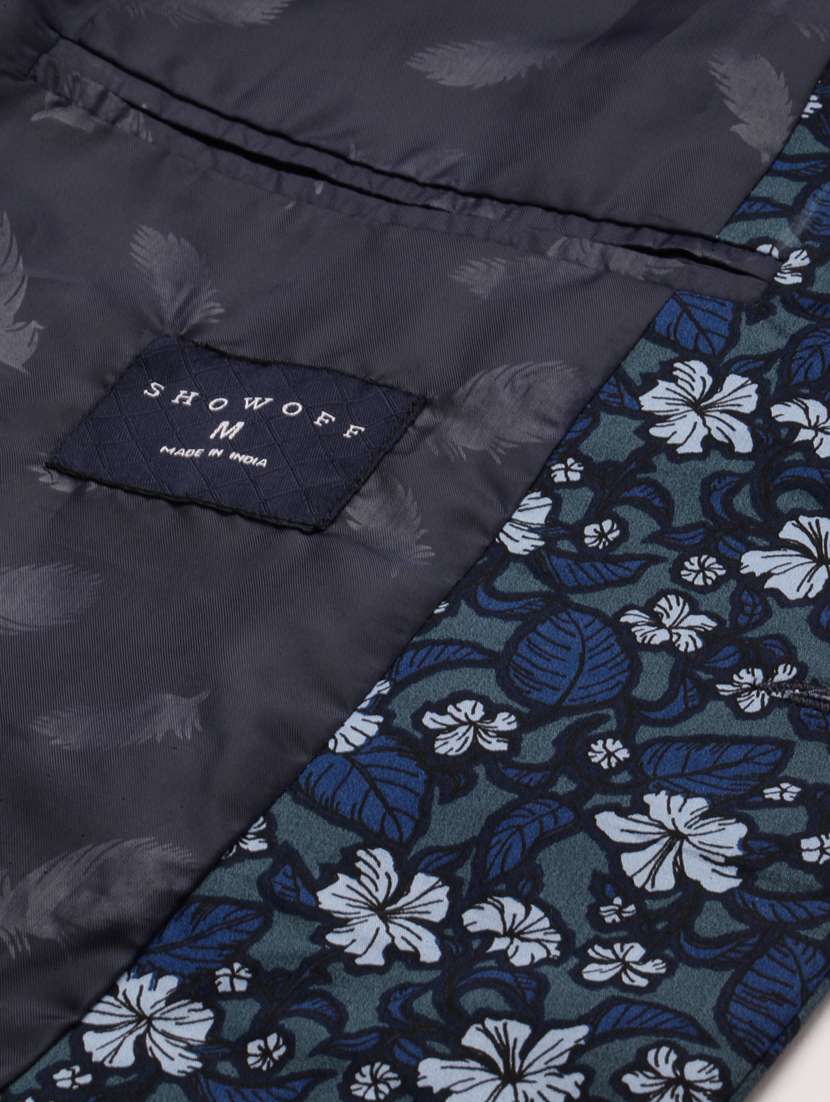 printed bandhgala casual blazer - 18650976 -  Standard Image - 8