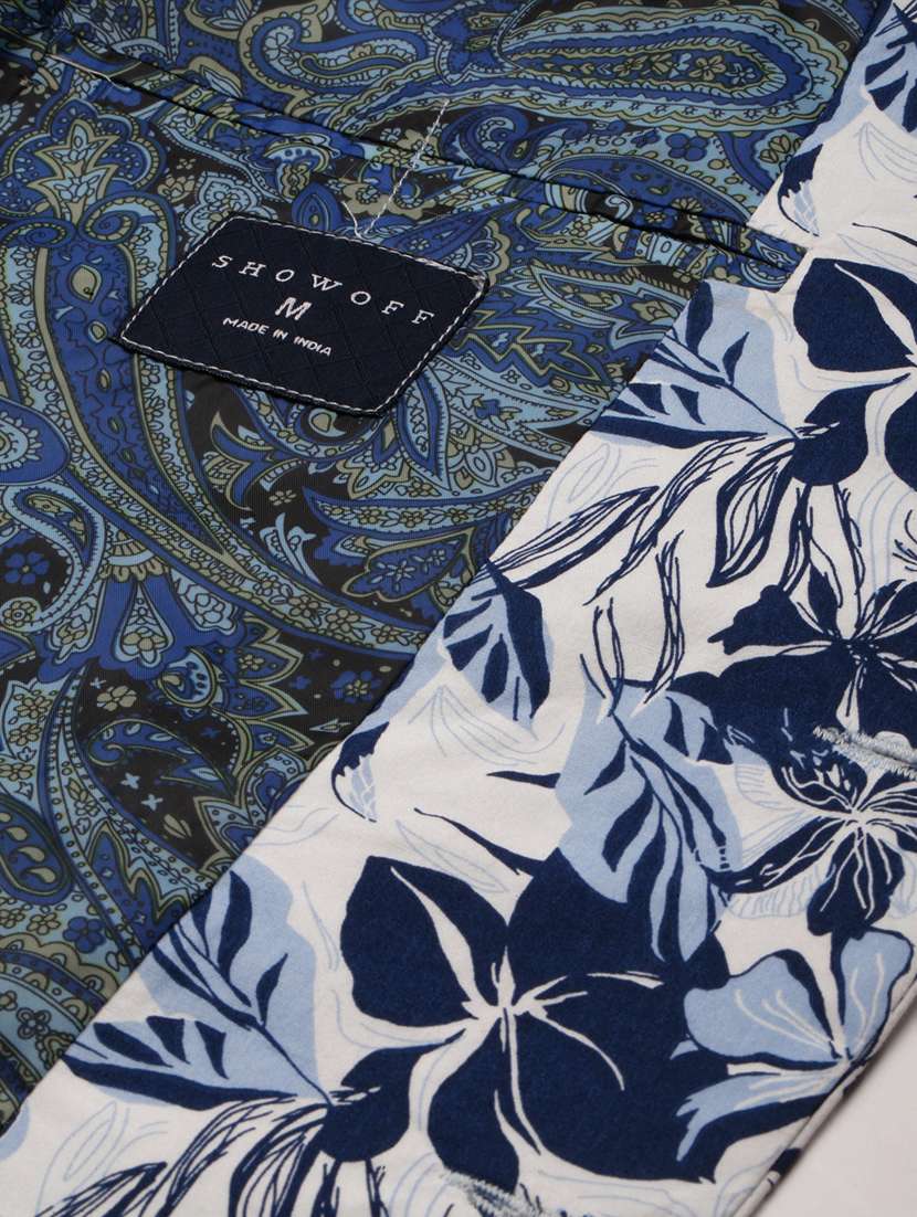 printed bandhgala casual blazer - 18650979 -  Standard Image - 8