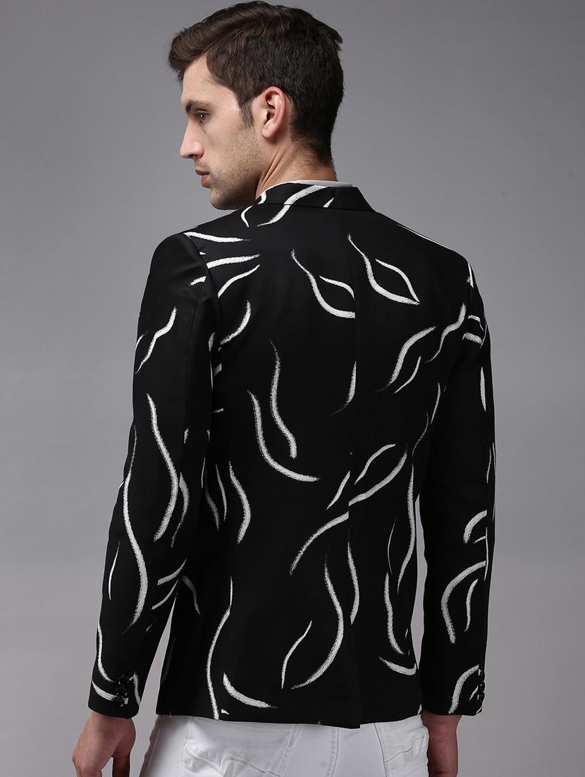 single breasted printed casual blazer - 18650982 - Standard Image - 3