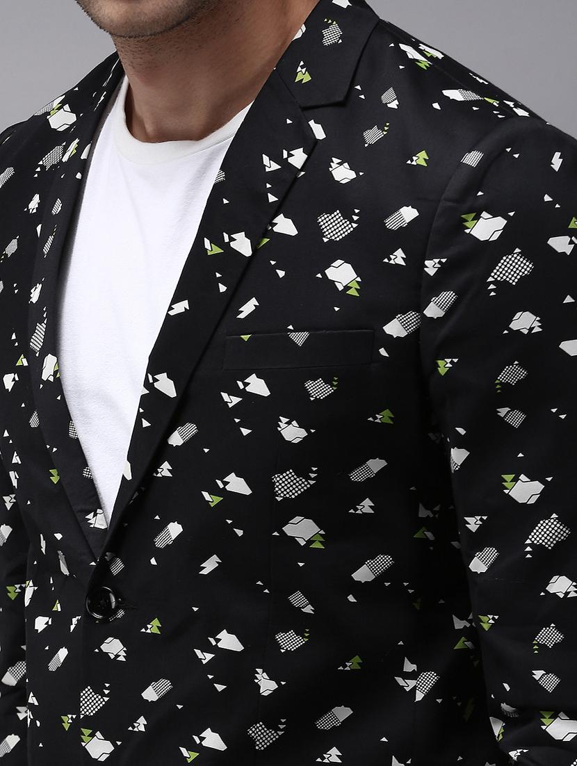 single breasted printed casual blazer - 18650988 - Standard Image - 5