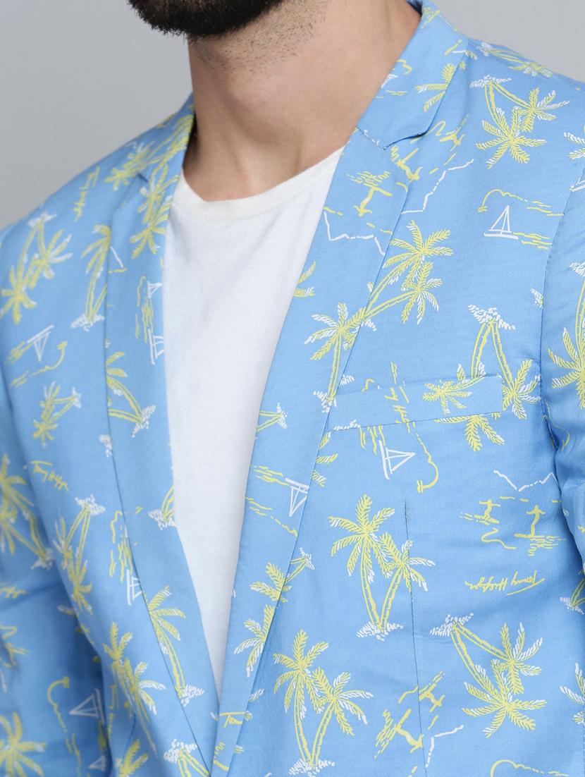 single breasted printed casual blazer - 18651000 - Standard Image - 5