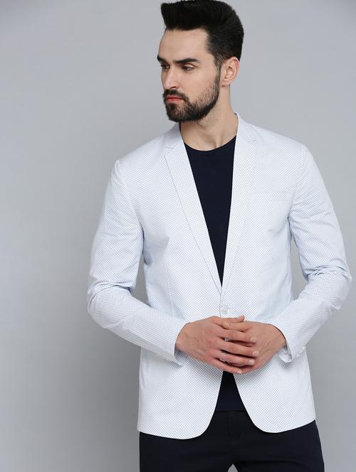 single breasted printed casual blazer - 18651001 - Standard Image - 0