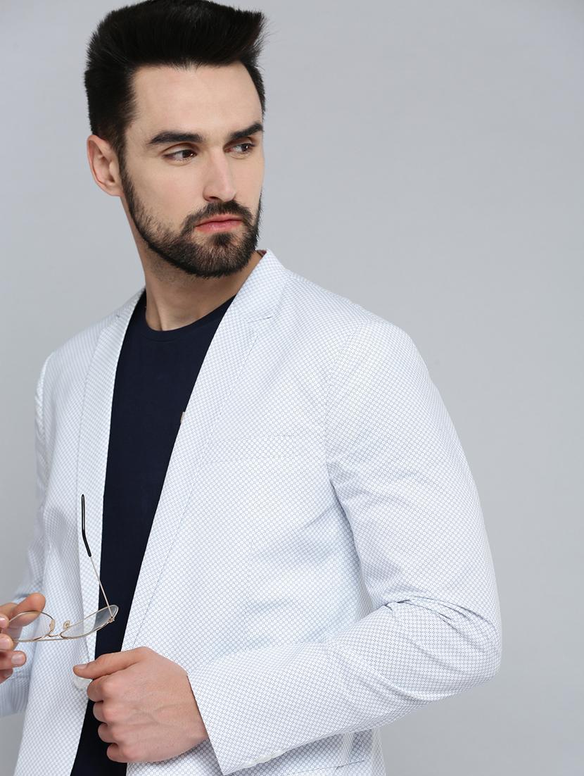 single breasted printed casual blazer - 18651001 - Standard Image - 3
