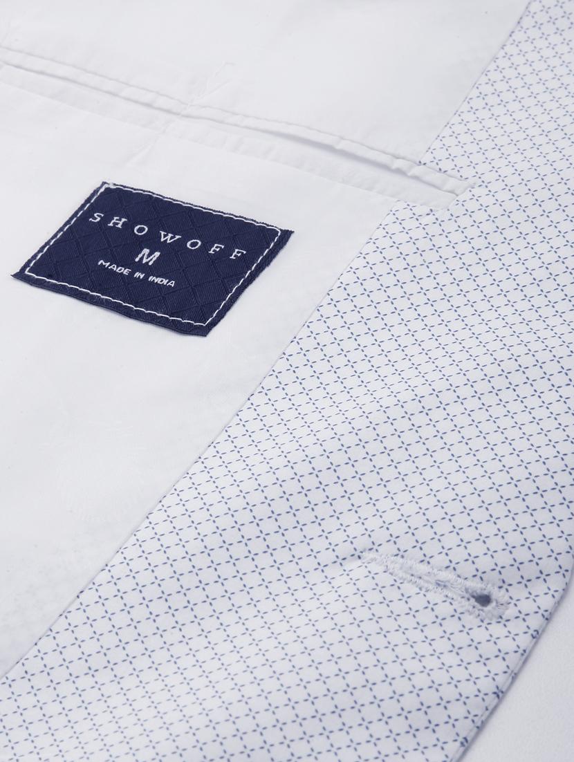 single breasted printed casual blazer - 18651001 - Standard Image - 8