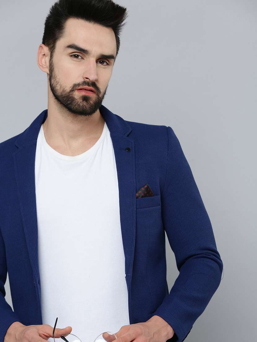 single breasted solid casual blazer - 18651017 -  Standard Image - 3