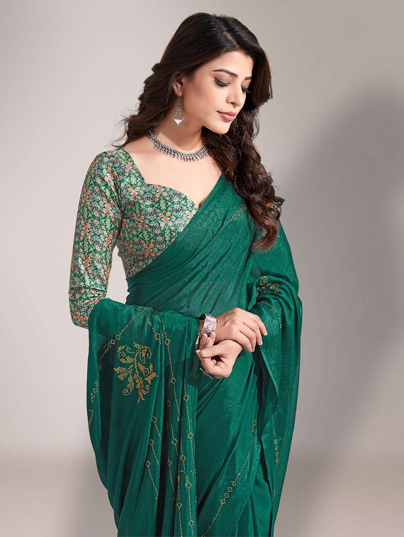 embroidered saree with blouse piece - 18651043 -  Standard Image - 3