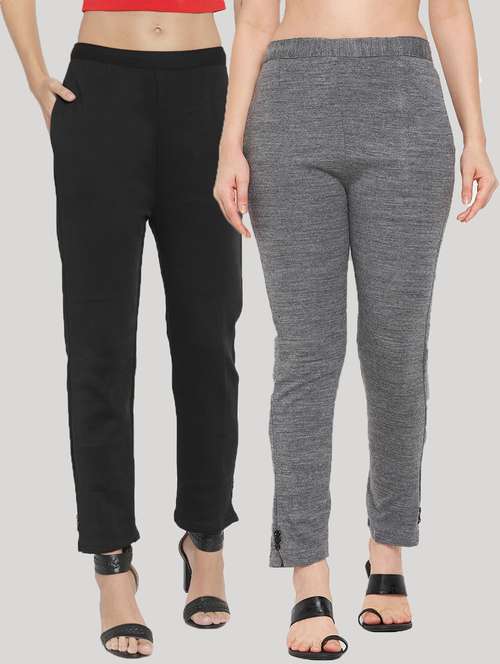 pack of 2 solid woolen trouser pant - 18652351 -  Standard Image - 0