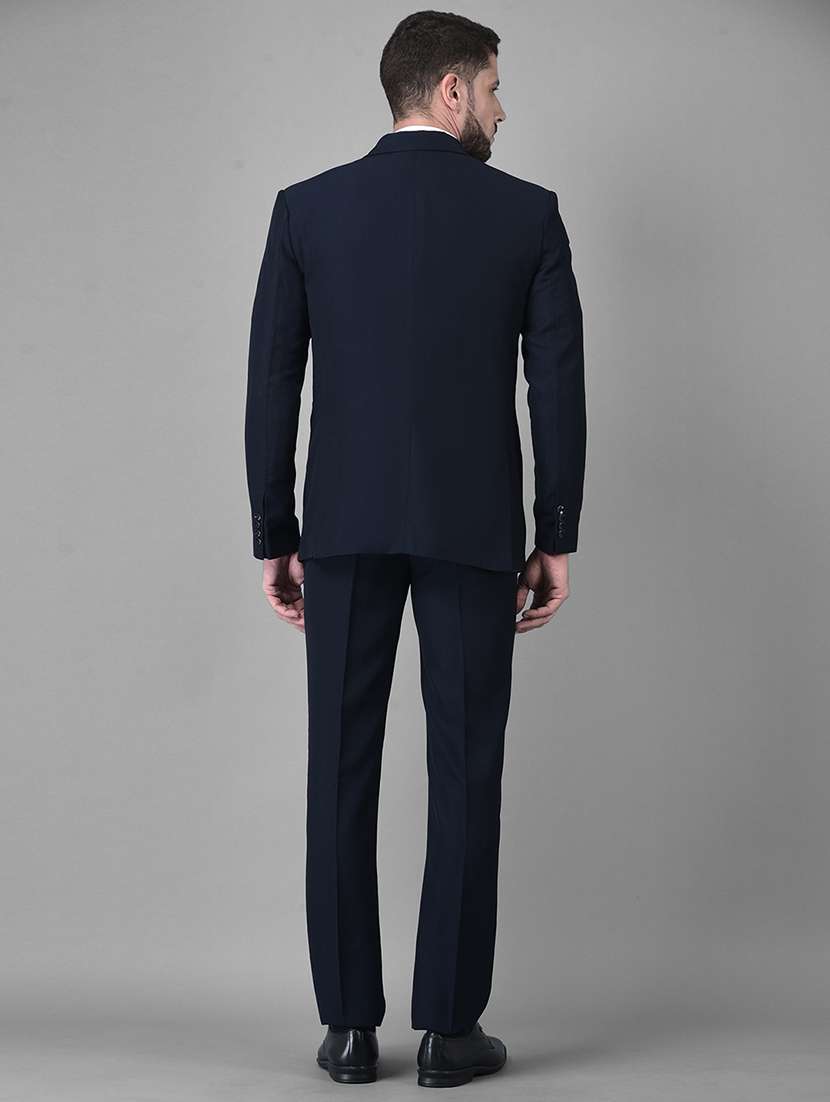 navy blue polyester blend 3piece  suit - 18653292 -  Standard Image - 3