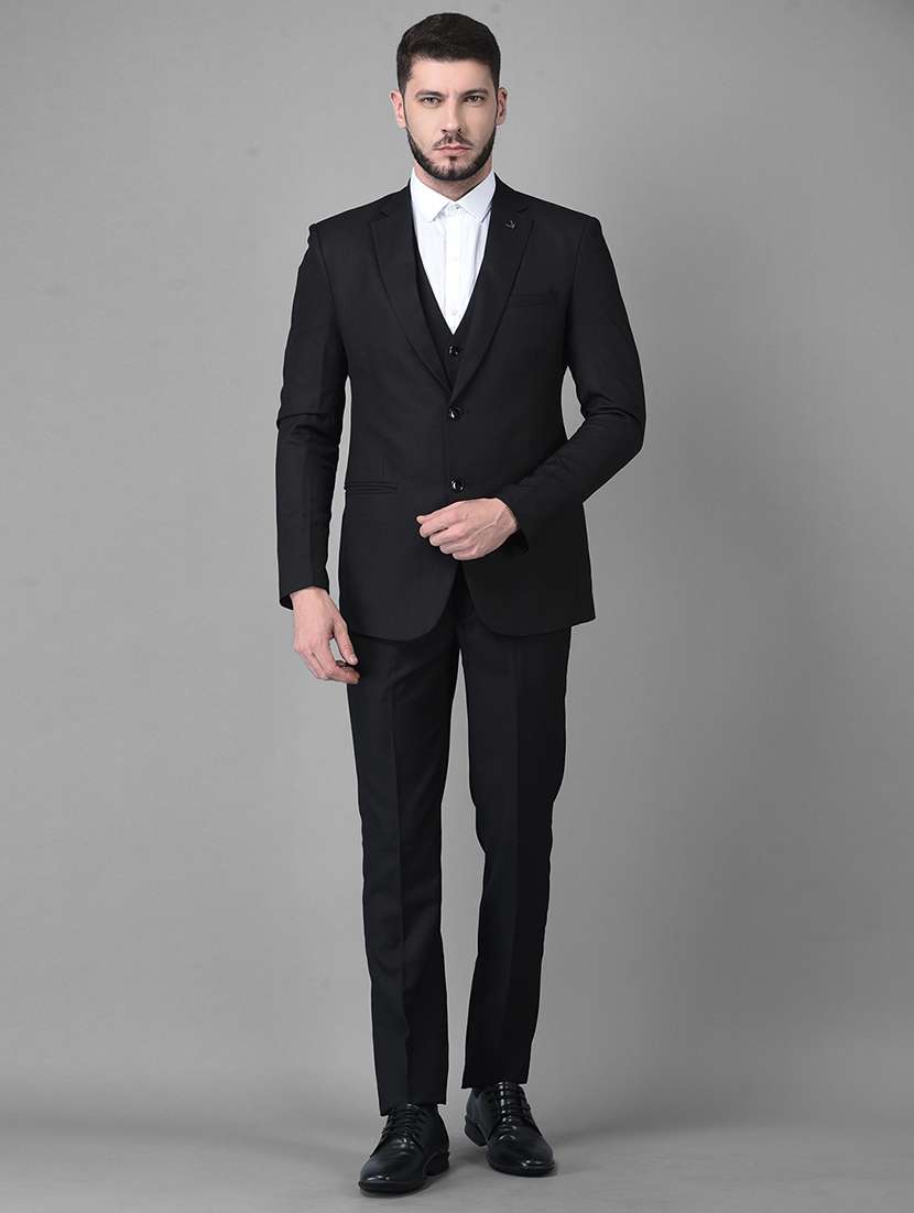 black terry rayon 3piece  suit