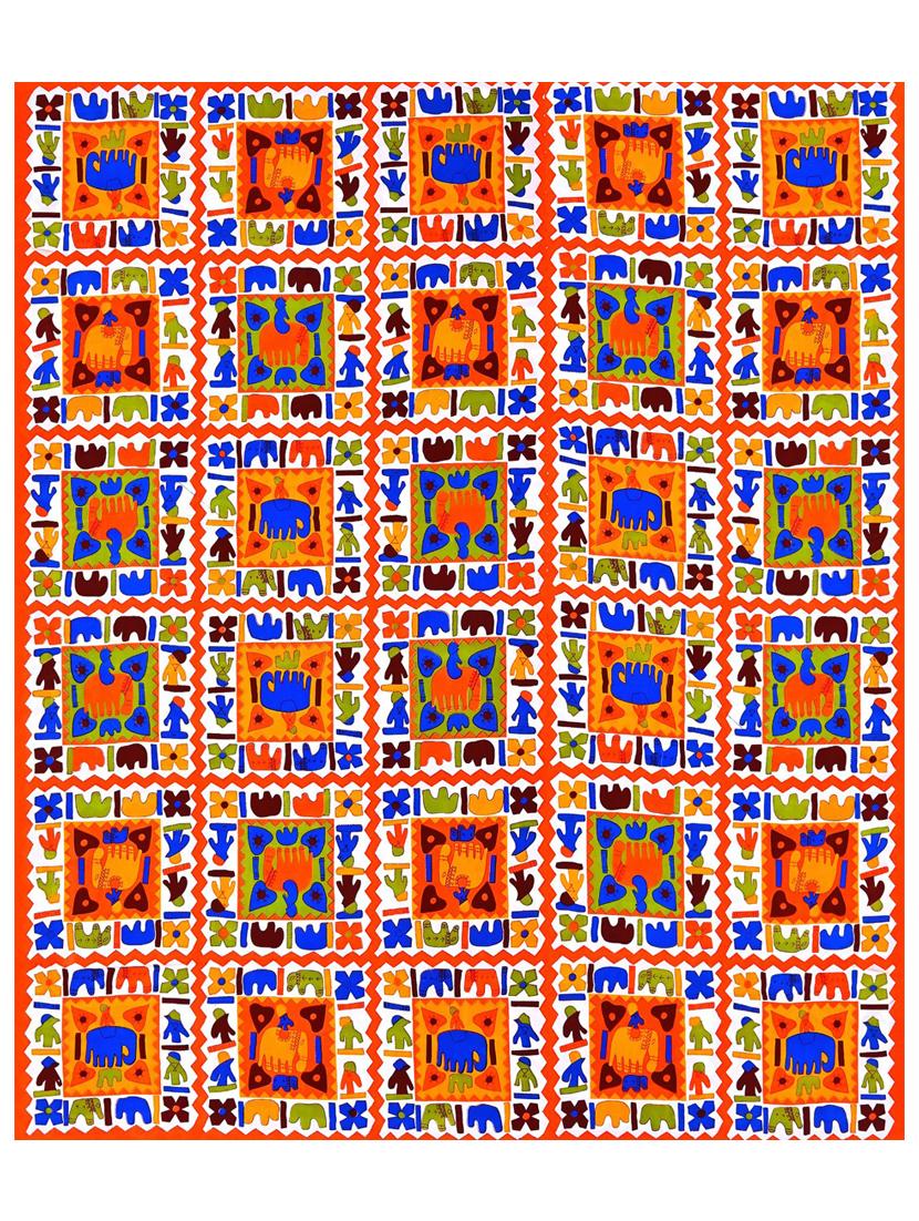 uniqchoice blue color 100% cotton jaipuri traditonal double bedsheet with 2 pillow cover - 18655676 - Standard Image - 5