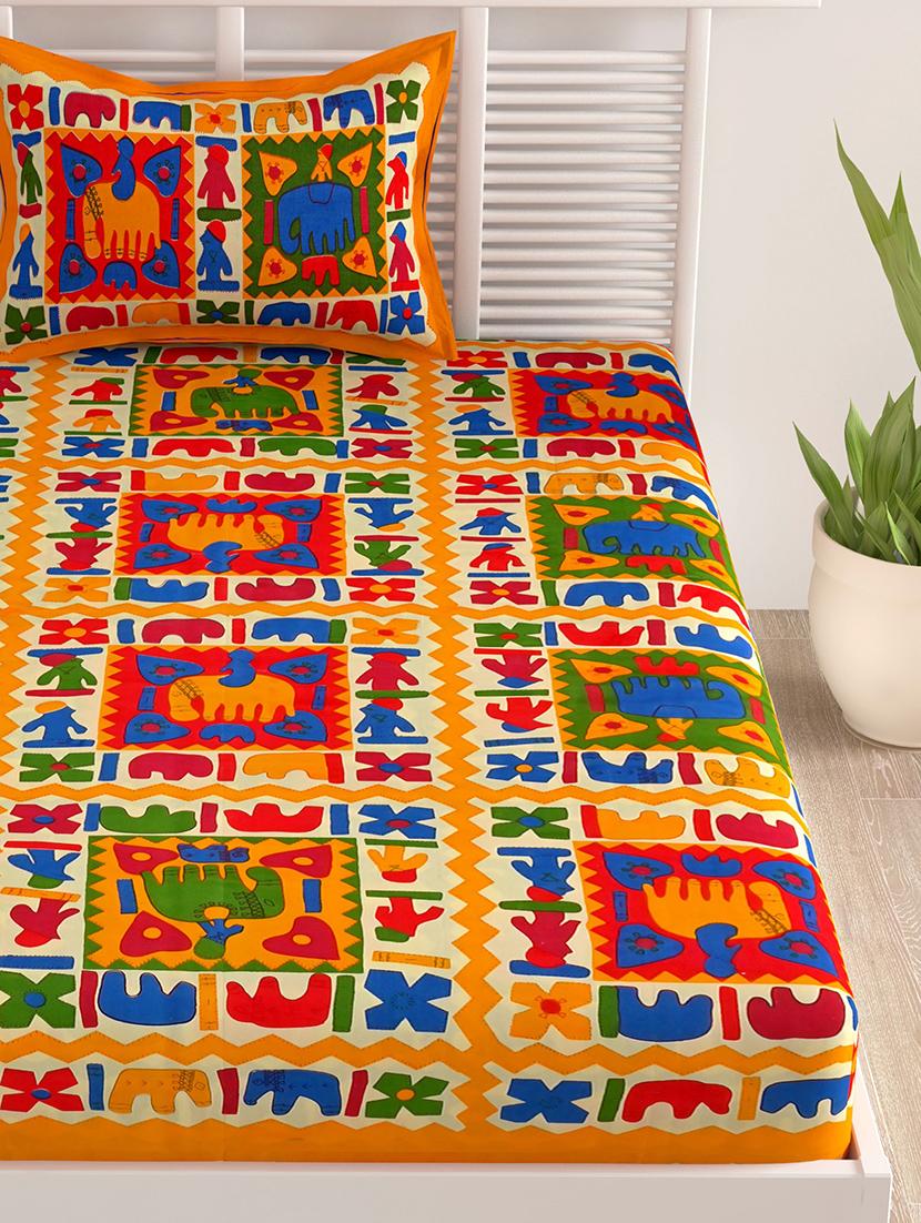 uniqchoice printed double bedsheet with 2 pillow cover - 18655680 - Standard Image - 3