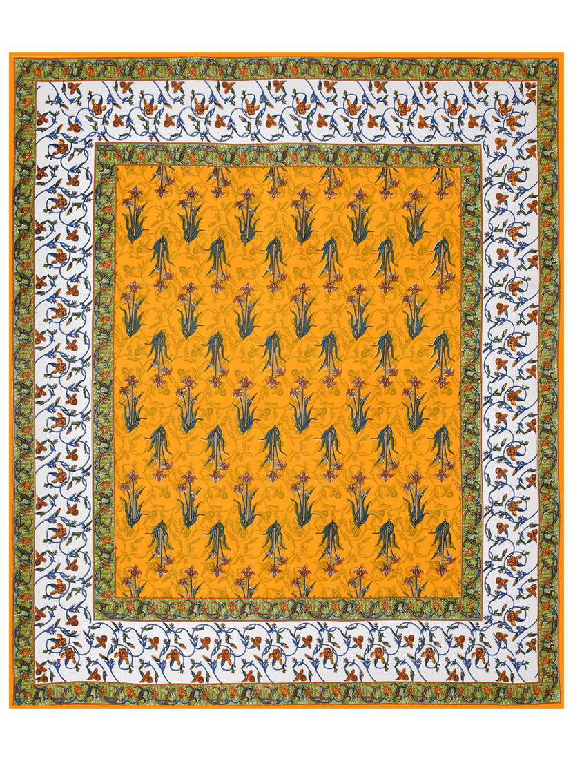 uniqchoice 100% cotton jaipuri traditonal double bedsheet with 2 pillow cover - 18655759 -  Standard Image - 3